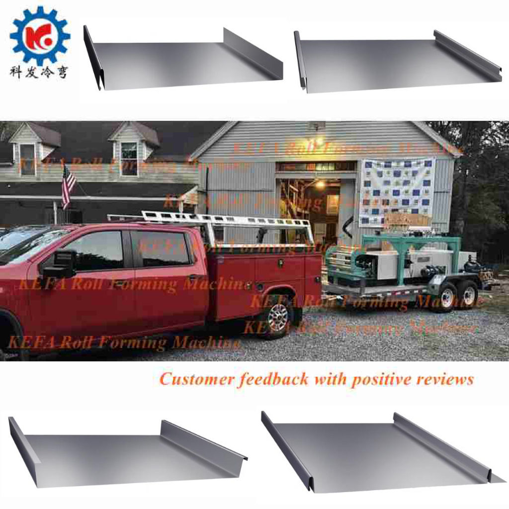 Portable Metal Roof & Wall Panel Profiles MECHANICAL STANDING SEAM SNAP-LOCK Roll Forming Machine